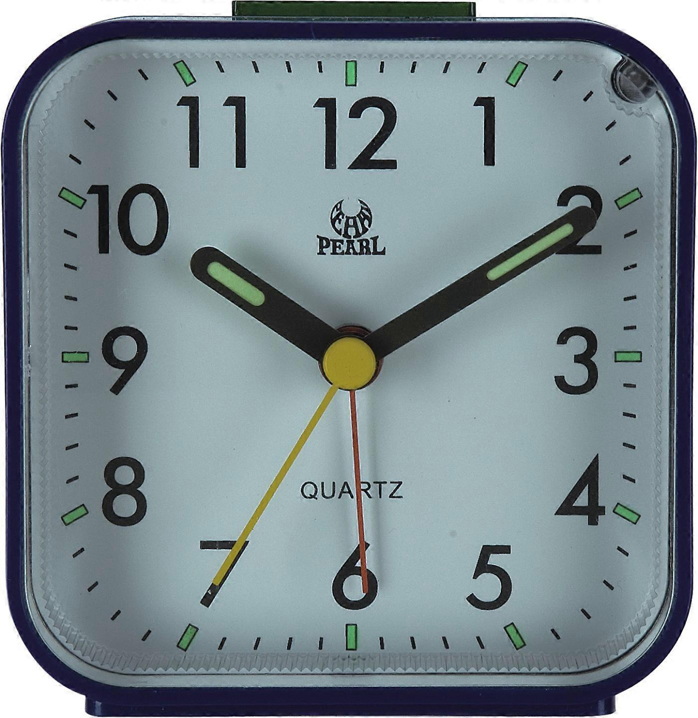 Small Battery Operated Analog Alarm Clock Silent Non Ticking, Ascending Beep Sounds,Light Functions