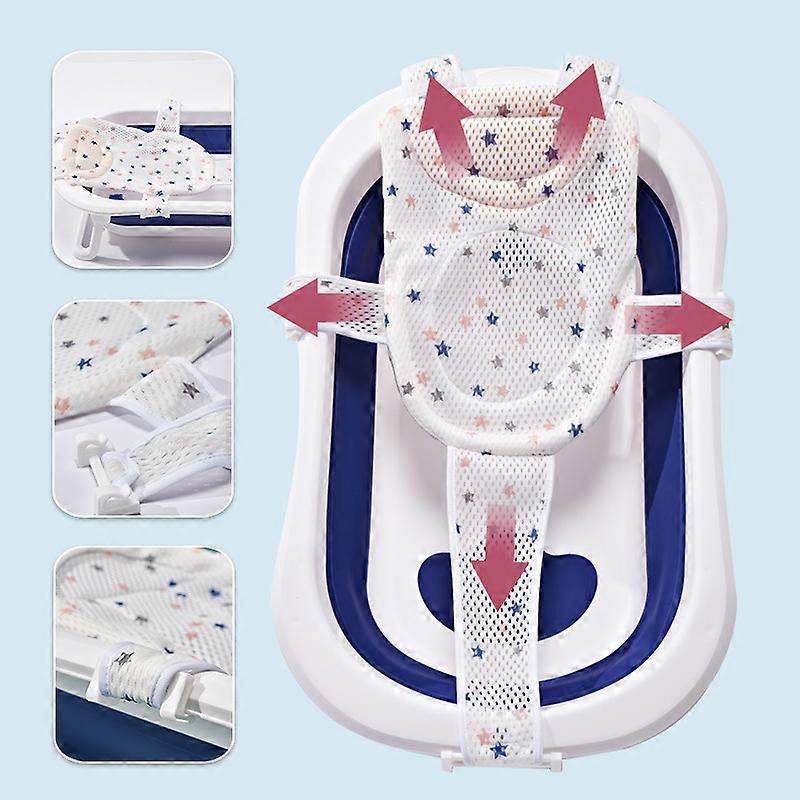 Baby Bath Seat Support Net, Patterned Bath Net with Six Safety Support Corner, Bathtub Shower Mesh, Premium Quality Bath Sling for Newborns, Size: 98
