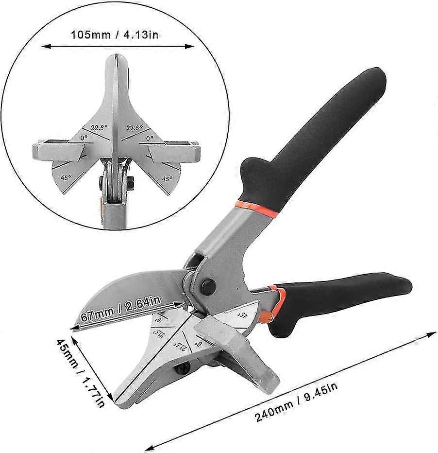 Angle Scissors, Joint Shear 240mm Multi-function High Carbon Trunk Multi-angle Scissors 0~135 Degree Angle Scissors