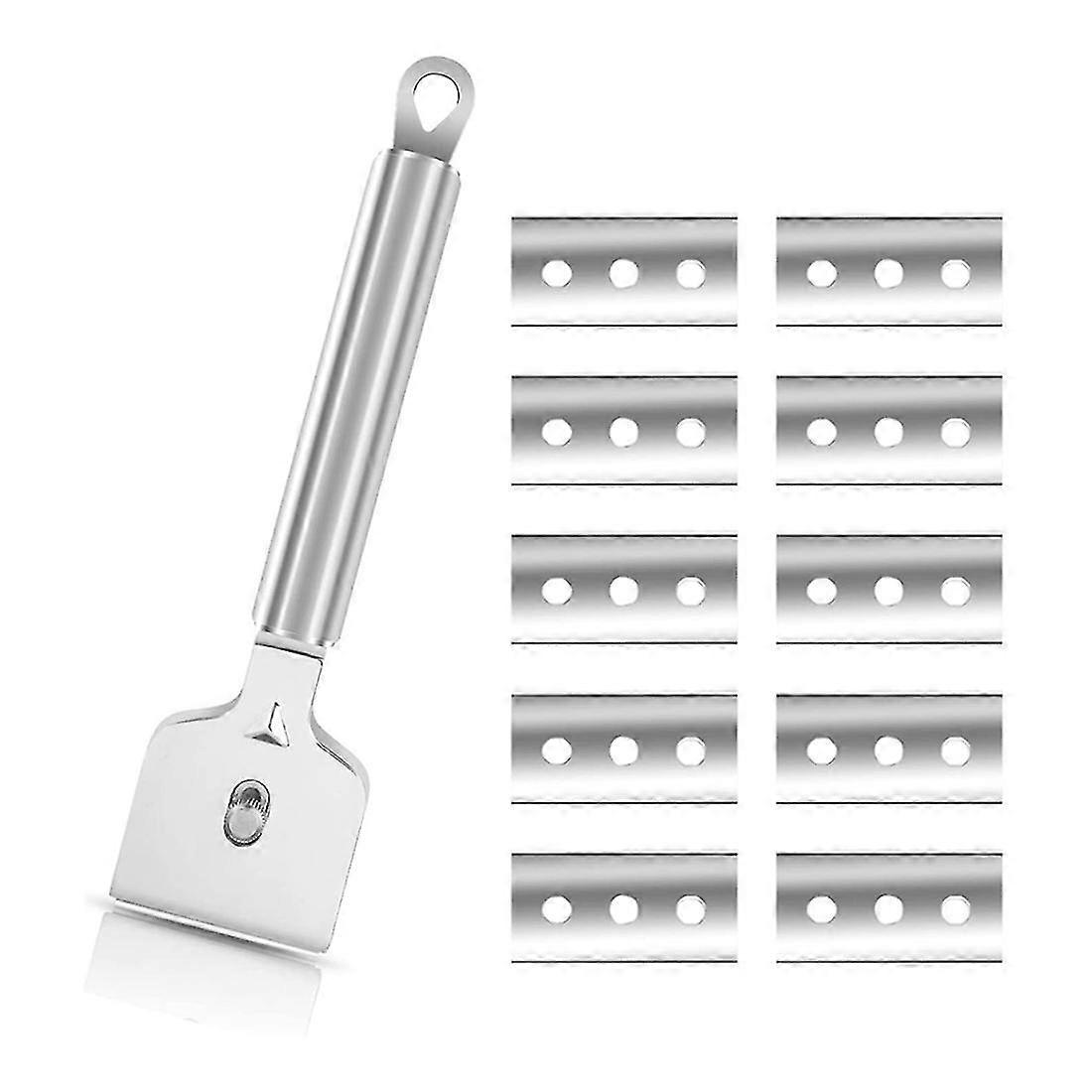 Glass Scraper With 10 Replacement Blades With Ceramic Hob Scraper - Cooker Glass Scraper For Cerami