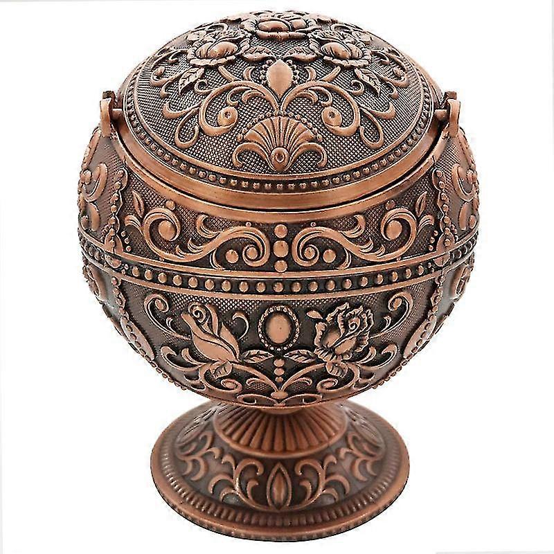 Windproof Retro Ashtray With Lid1 Piececopper Color