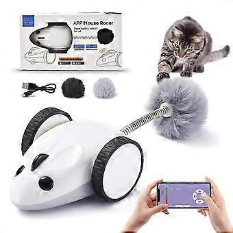 Interactieve Kattenspeelgoed Indoor Elektrische Robot Muis Kat Speelgoed Bluetooth Verbinding Afstandsbediening