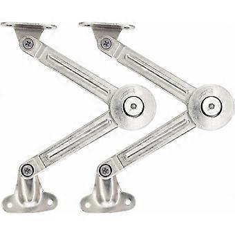 Set of 2 compasses with a damping system for kitchen cupboard flap doors