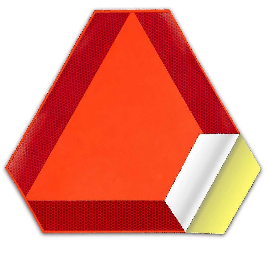 2pcs Slow Moving Vehicle Sign Reflective Tape Safety Triangle Orange Sticker
