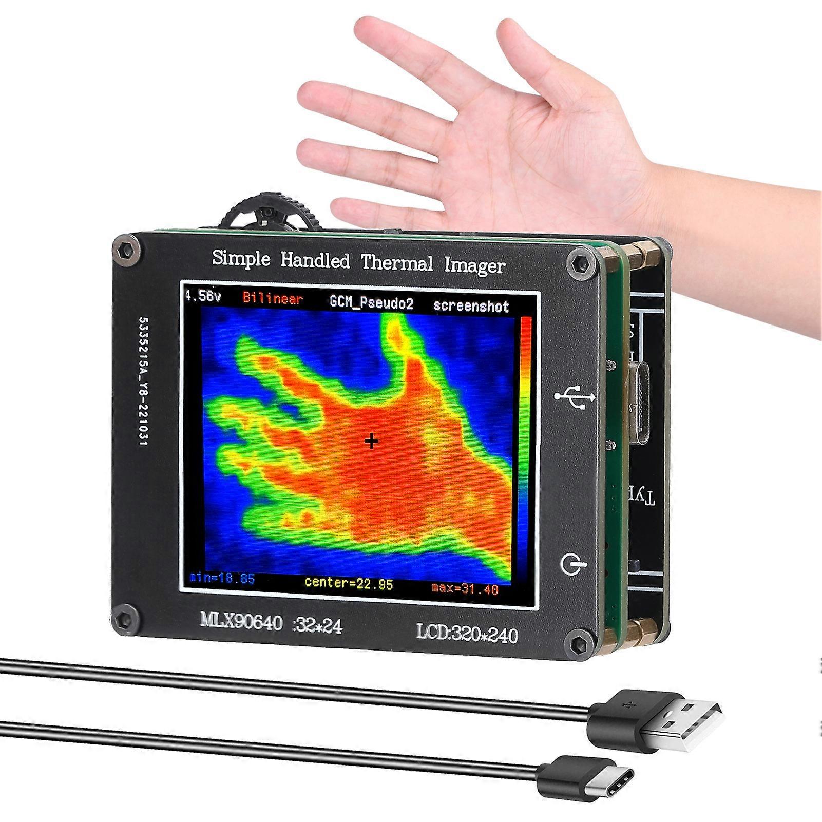-40 to 300 Infrared Sensor 24 * 32 Pixel Simple Thermal Imager 2.0inch LCD 240*320 Resolution Clear Definition Imaging