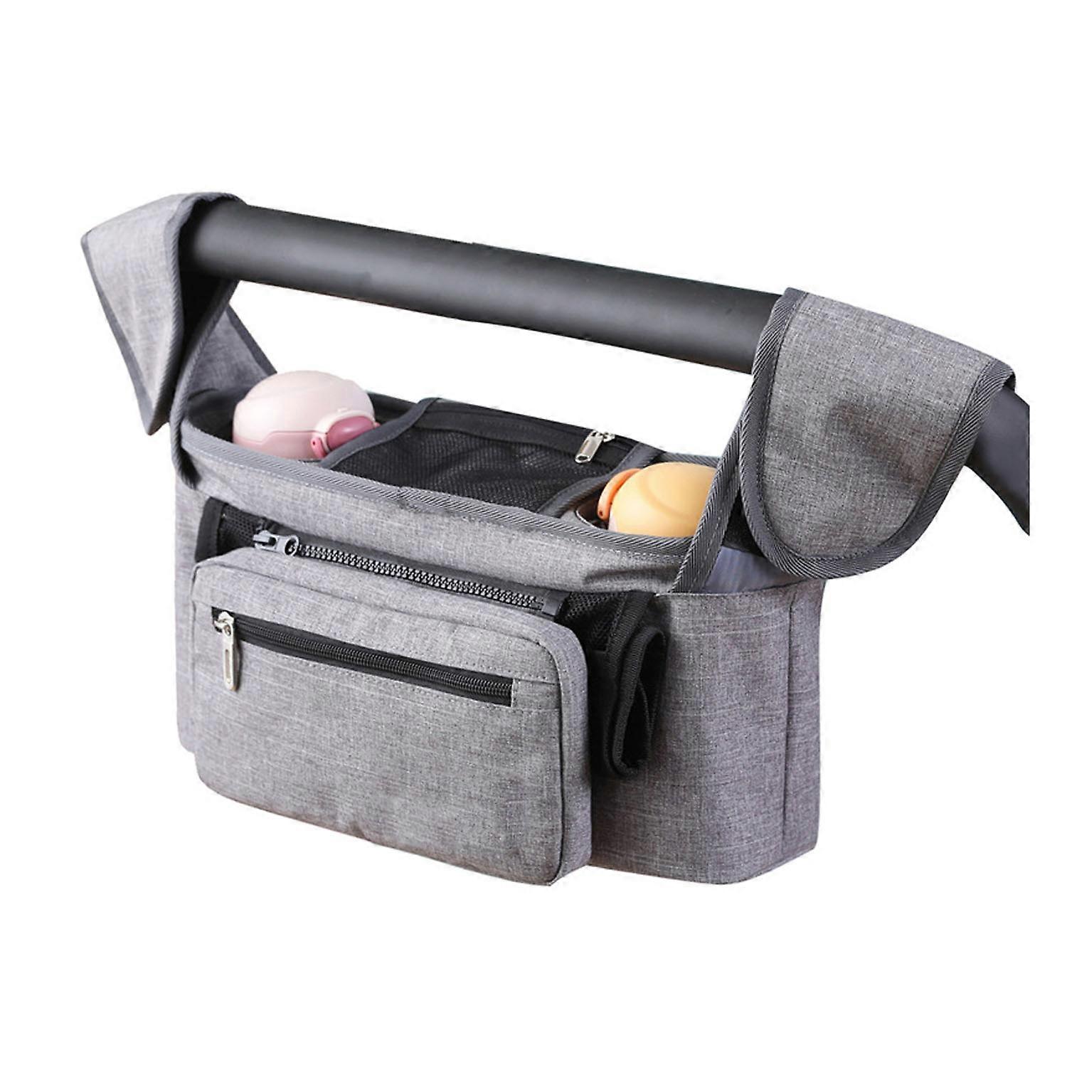 Gray universal storage box for strollers