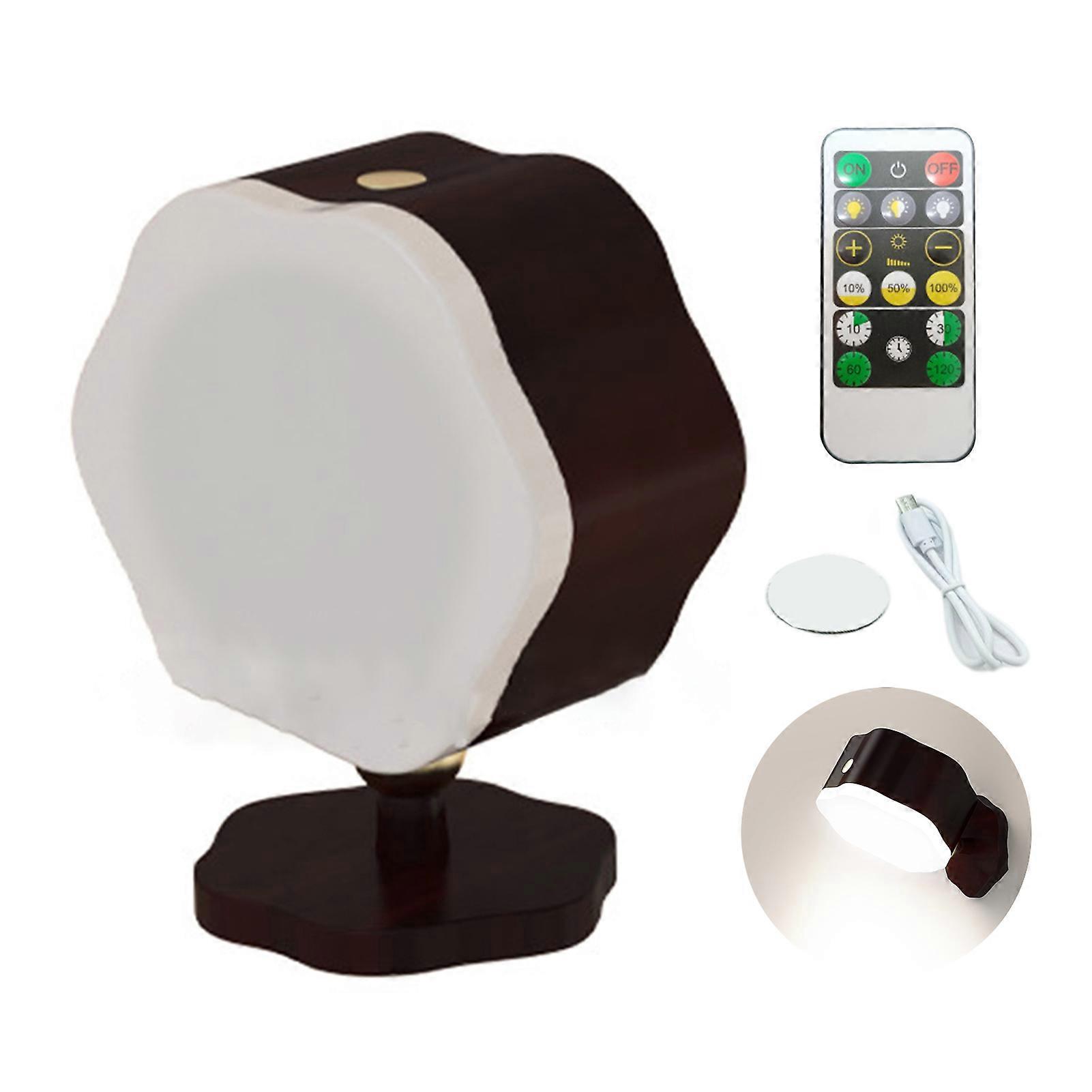 LED Wall Light 3 Brightness Levels Dimmable Adjustable Angle Easy to Install Eye Caring Bedside Sleeping Light with Remote Control