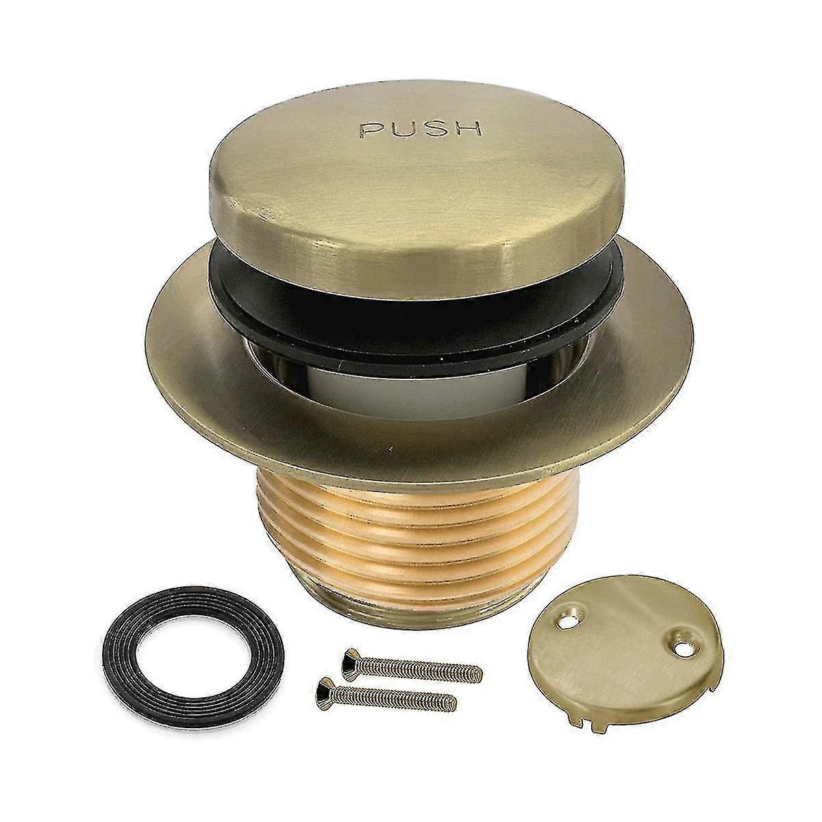 Bathtub Drain Toe Bath Tub Drain Kit With Two-hole Overflow Faceplate, Bath Tub Drain Set Replaceme-dt