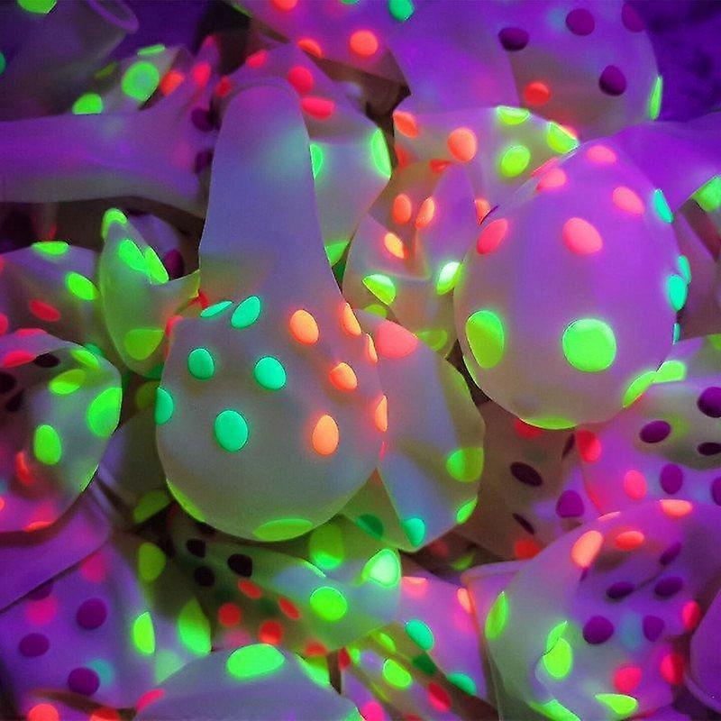 10pcs Neon Decor Creativity Glow In the Dark Non-toxic Night Birthday Party Fluorescent Balloons