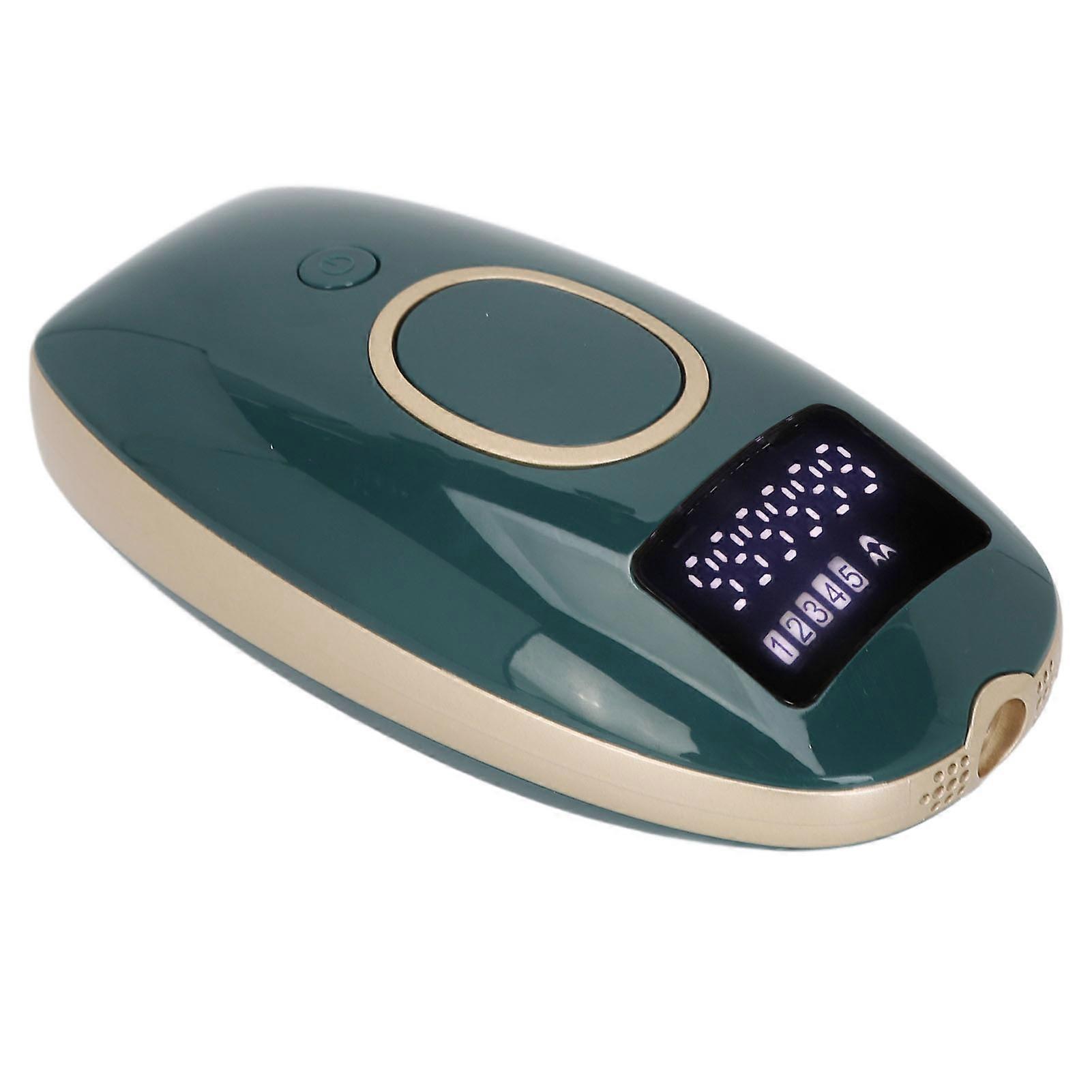 Hair Depilator Red Ray Cooling Portable IPL Hair Removal Device for Home Dark Green 100240V UK Plug