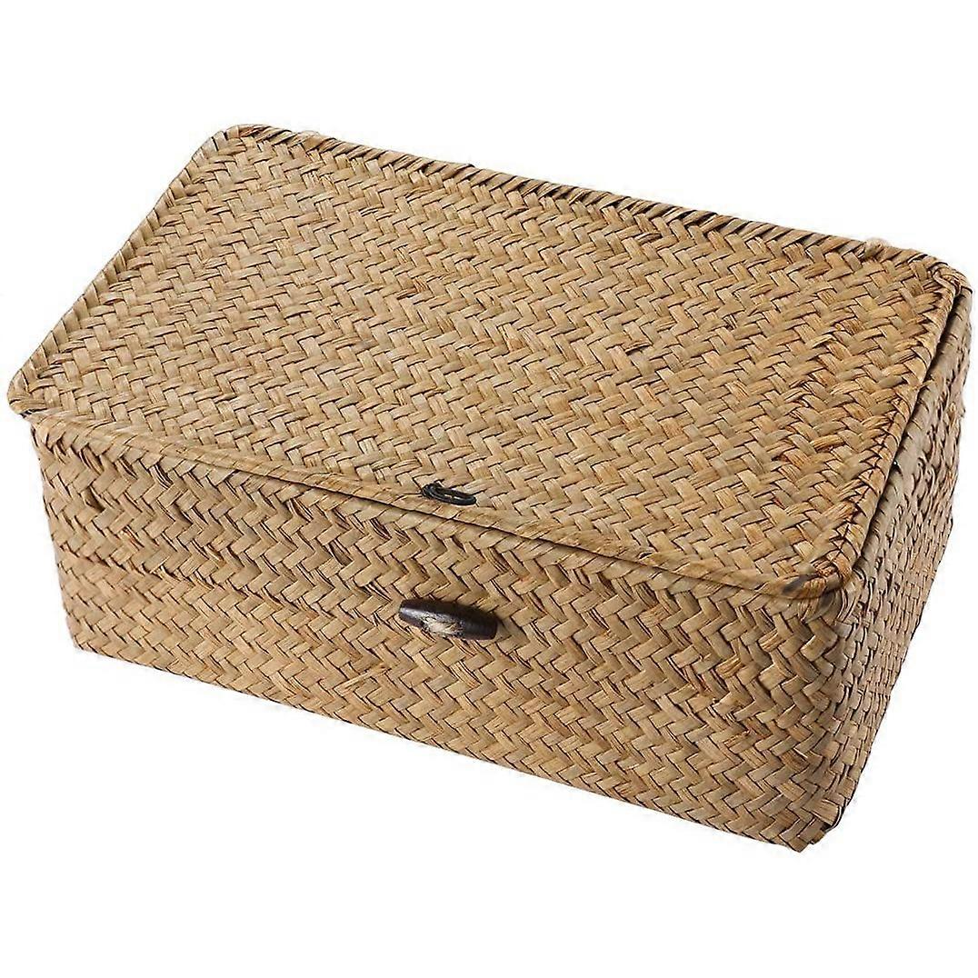 Seagrass Hand Woven Storage Box Storage Box Storage Basket Makeup Organizer Multipurpose Container