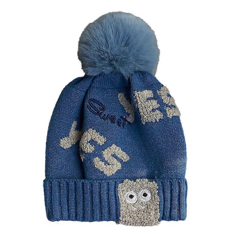 Winter Cable Knitted Pom Beanie Hat,kids Hat