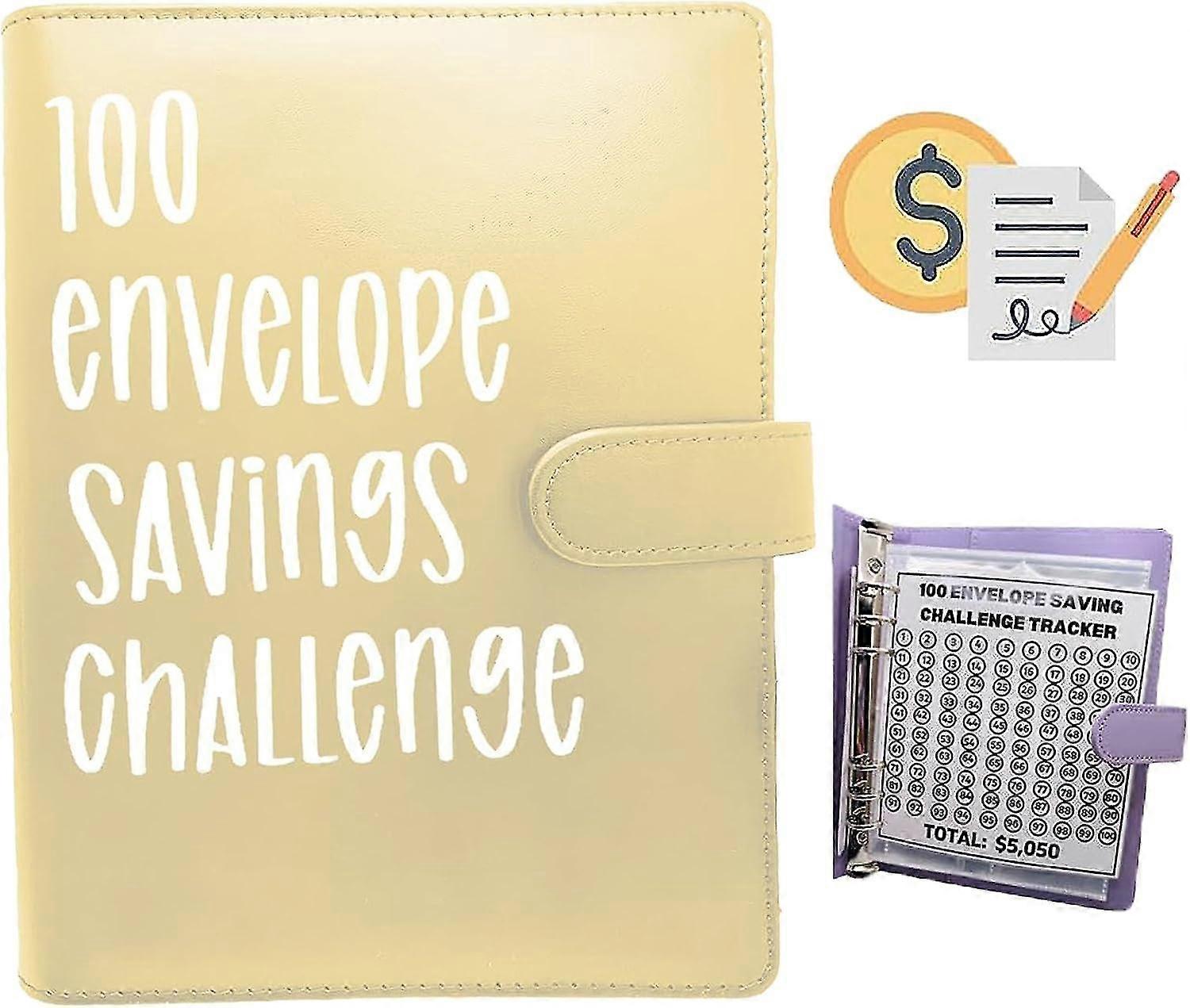 100 Envelope Challenge Binder, Easy And Fun Way, Savings Challenges Binder, Budget Binder With Cash Envelopes