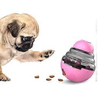 Pet Food Dispensing Ball Interactive Puzzle Toy for Dogs Bite Resistant Slow Feeder Red