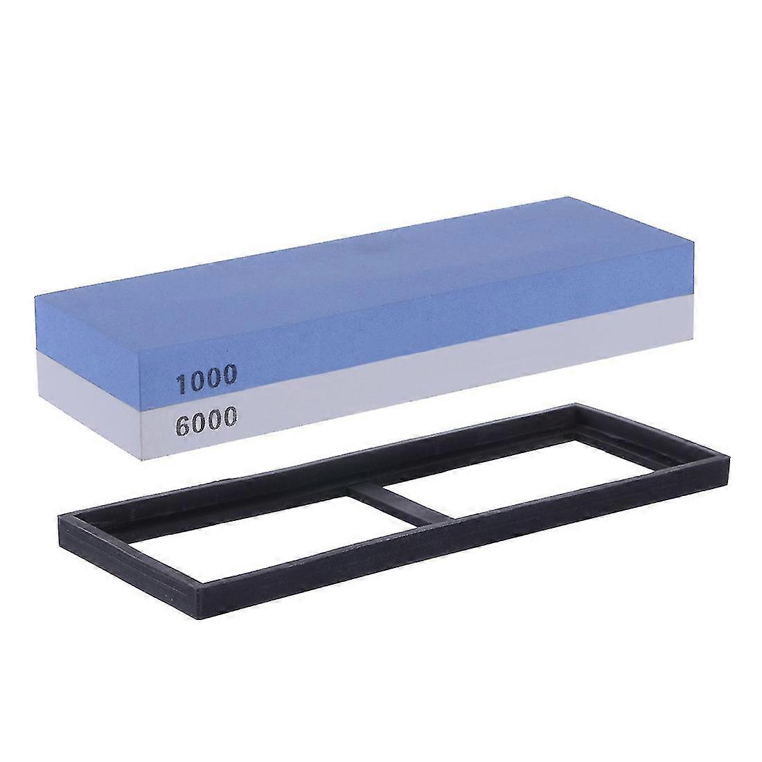 Professional Grade 2-in-1 1000/6000 Grit Whetstone 2-sided Corundum Coarse Sharpening Fine Knife Sh