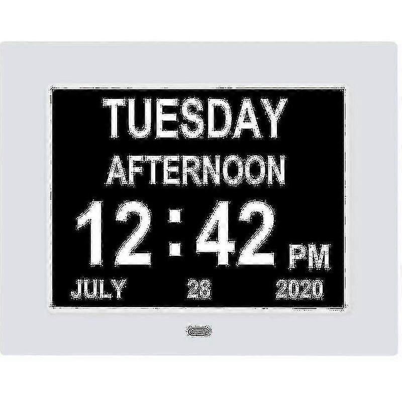Digital Dementia Clock Calendar Clock Day Date Clock Large Display Large Clear Unabbreviated Time And Date