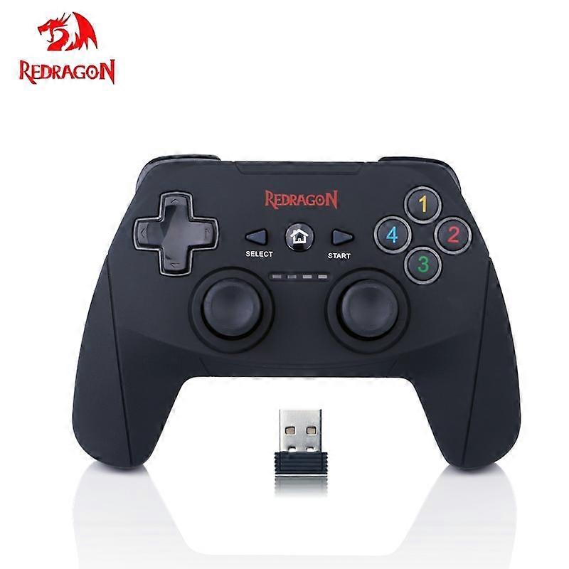 Redragon Harrow G808 Wireless Controller PC Game Controller Double Vibration Joystick For Windows PC PS3 Playstation Andro