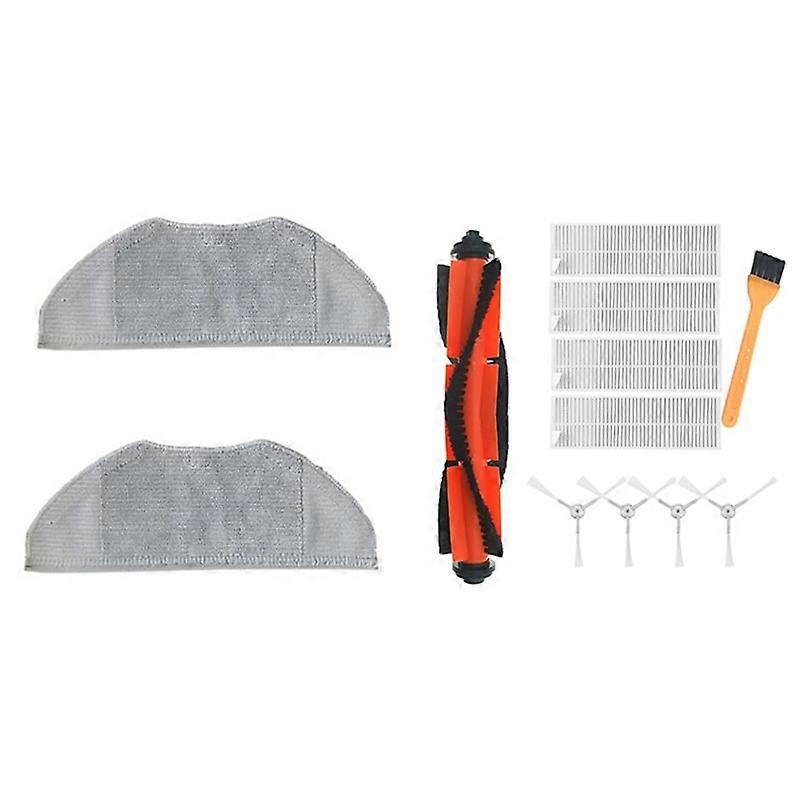 2 Set Parts: 1 Set Replacement Rag & 1 Set Side Brushes Hepa Air Filter Mop Cloth