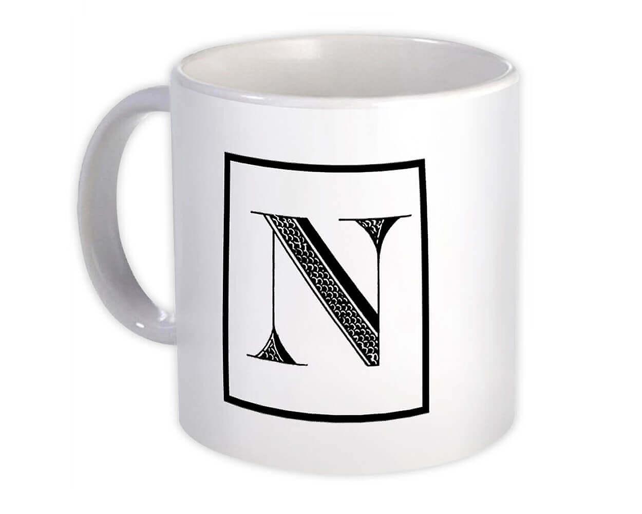 Presentmugg: Monogram Letter N Namn