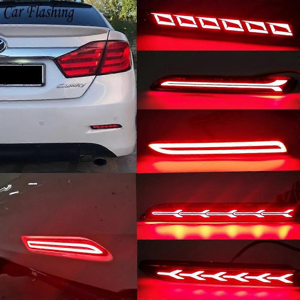 1 Pair LED Reflector Lamp Rear Fog Lamp Bumper Light Brake Light For Toyota RAV4 2019 2020 For Camry 2006 - 2014