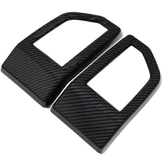 2Pcs ABS Carbon Fiber Side Air Conditioning Vent Outlet Cover Trim Sticker Car Dashboard Frame for Ford F150 2015-2019