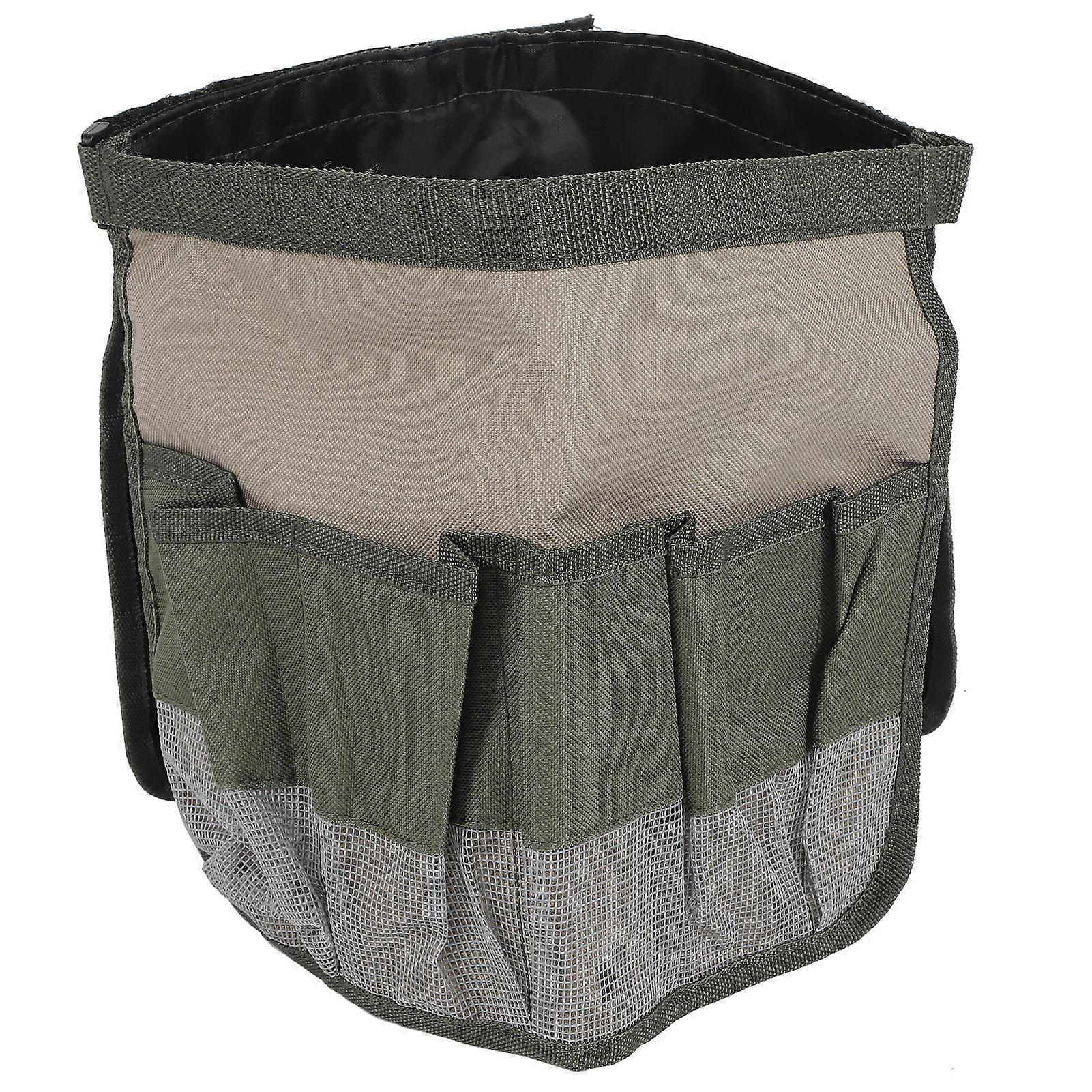 Adjustable Garden Tool Bag Bucket Organizer with Multi-Function Storage Pouch