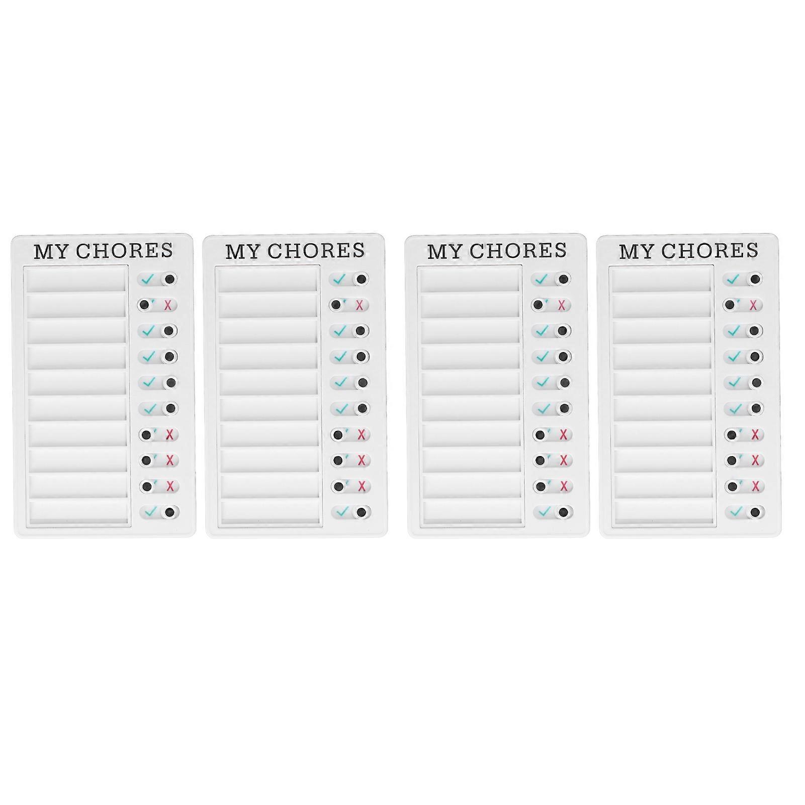 Checklist Board 4pcs Recyclable Portable Chore Checklist Detachable Chart for DIY Travel Plan