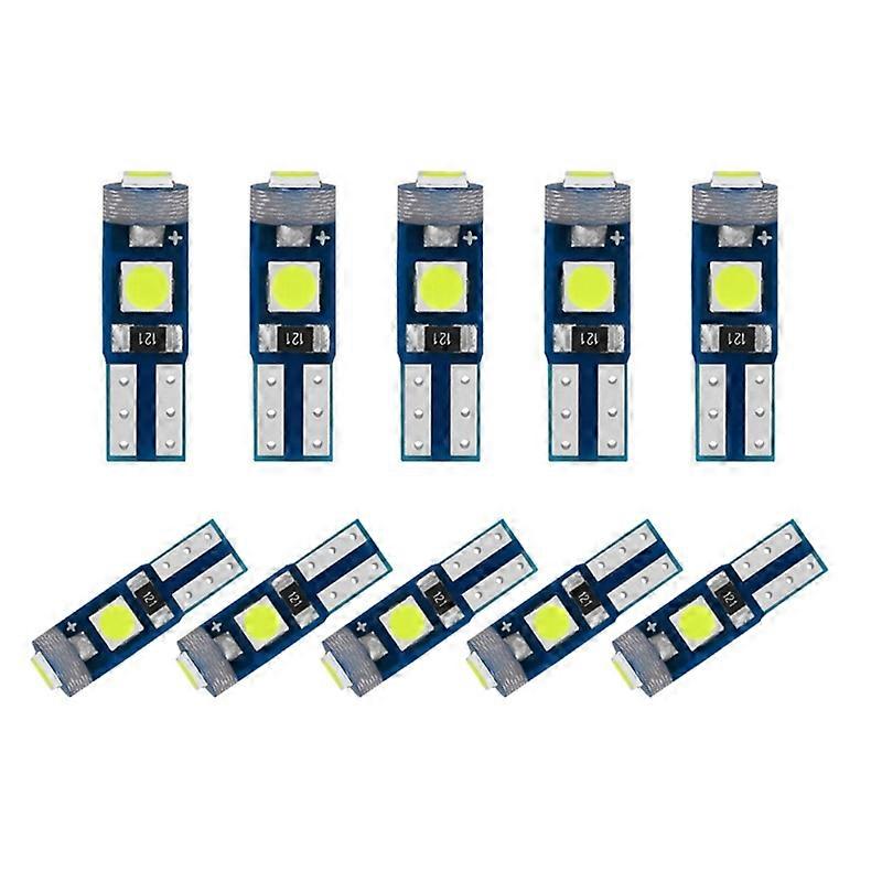 10Pcs T5 LED Bulb Car Instrument Lamp 3030-3SMD 12V Led Lights Dashboard Lamp
