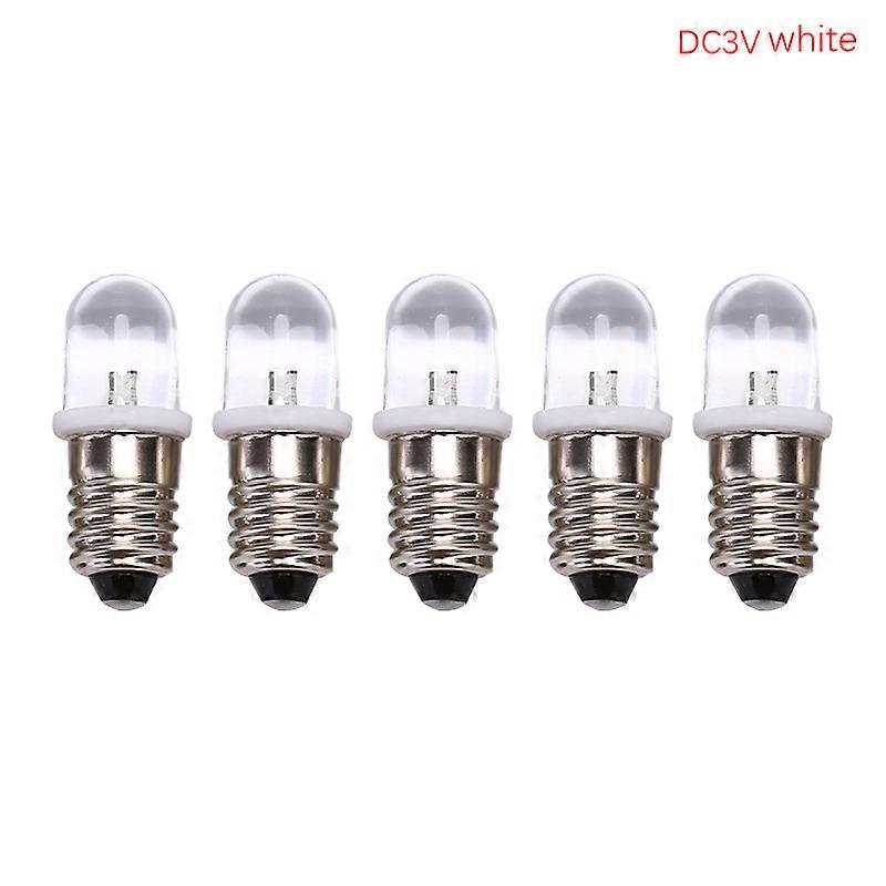 5pcs E10 Led Bulb E10 DC 3V 4.5V Instrument Bulb E10 Indicator Bulb Old Fashioned Flashlight Bulb