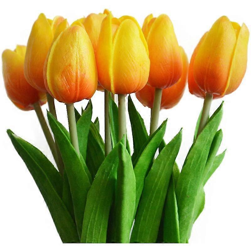 10 Stunning Realistic Touch Pu Artificial Tulip Bouquet With Stem