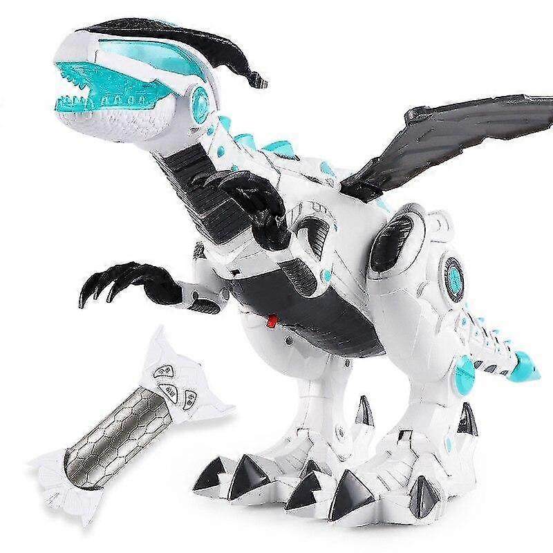 robot dinosaur smart walking music lights sound spray