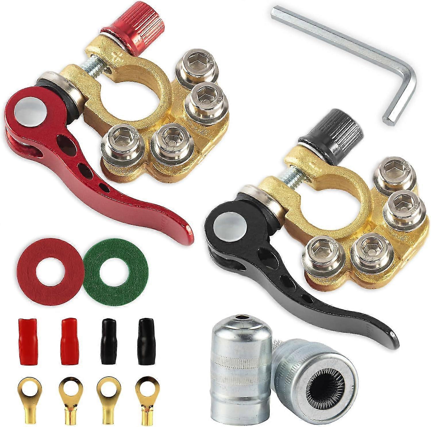 The car battery terminal connector is applicable to SAE/JIS type A terminal accessories, compatible with cars, trucks and more,ladacea