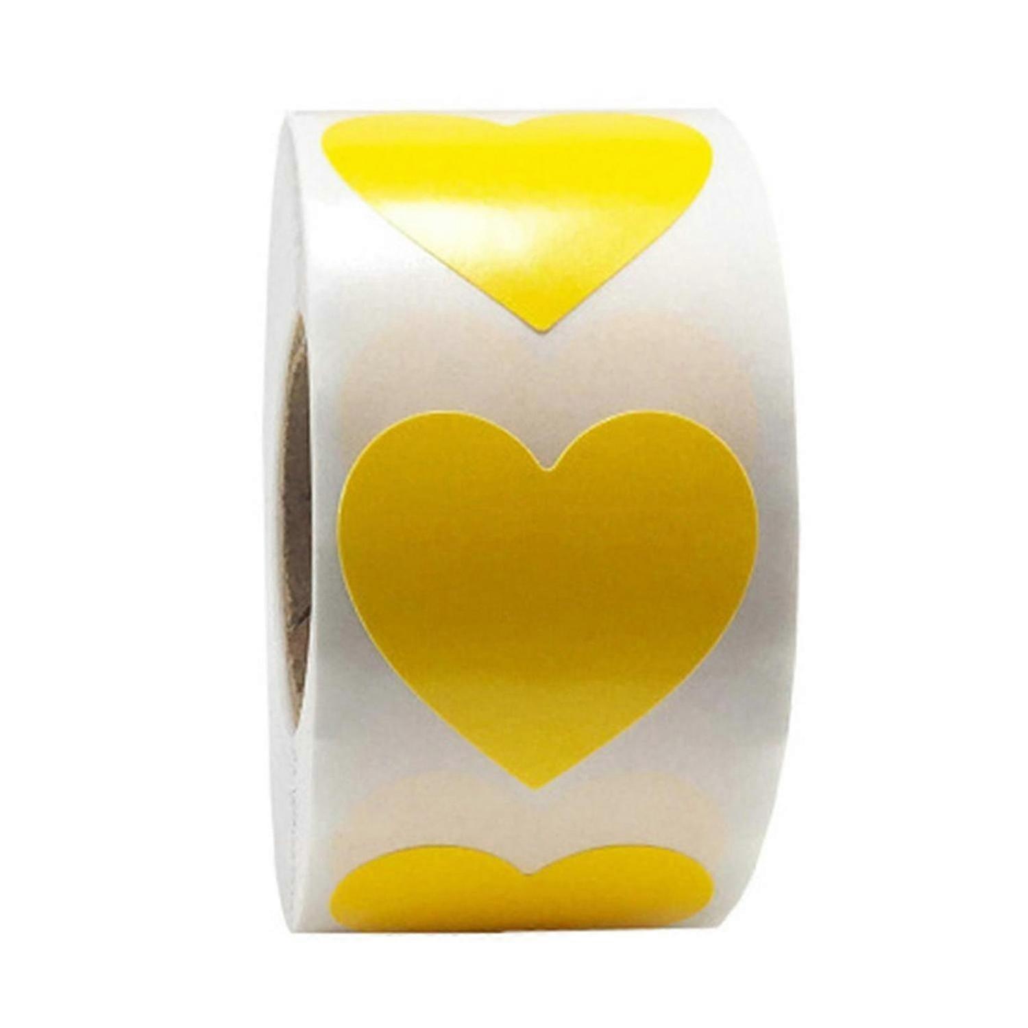 Two Roll Love Decal Sticker - Yellow E-03