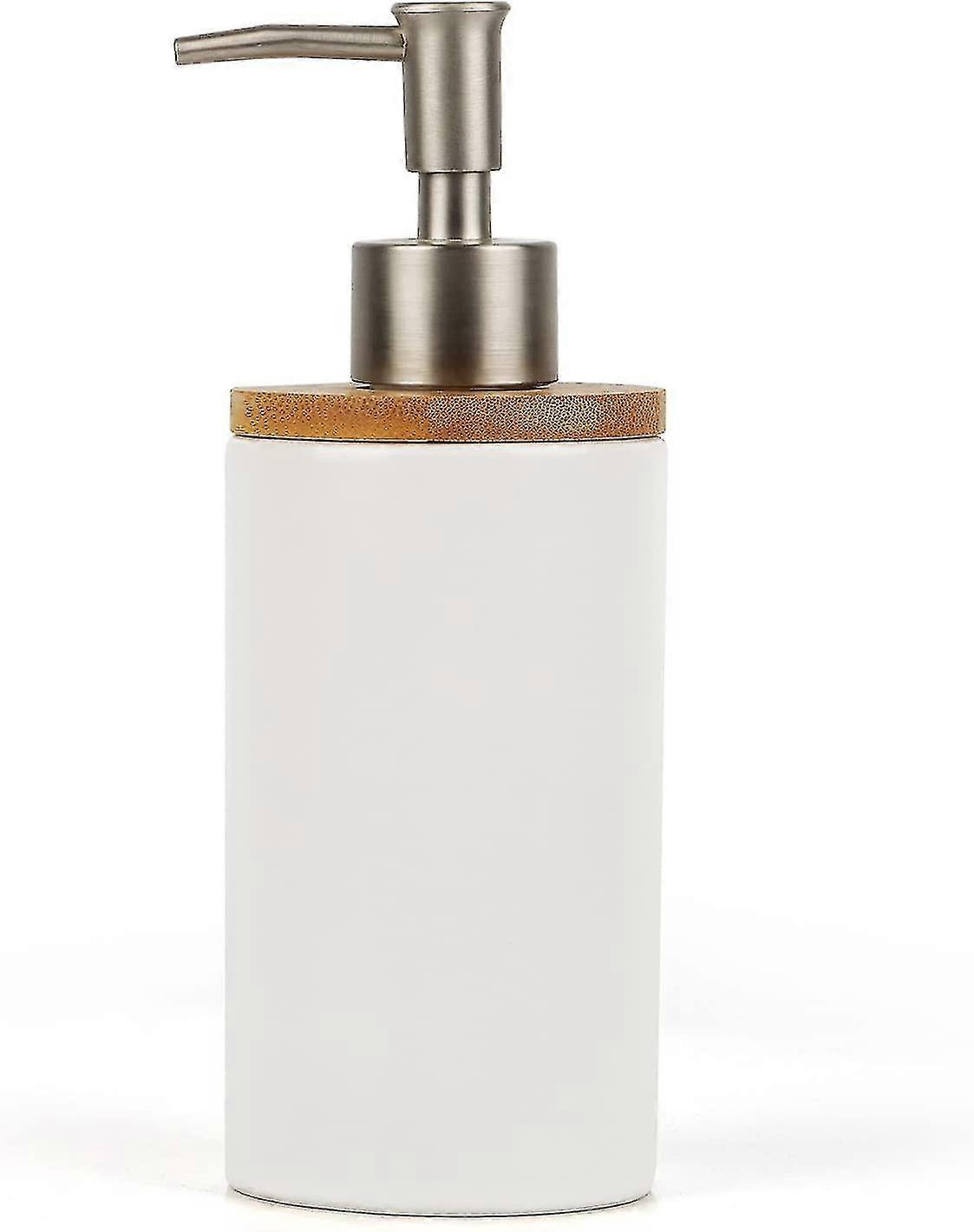 Ceramic Hand Soap Dispenser, For Kitchen And Bathroom (white)