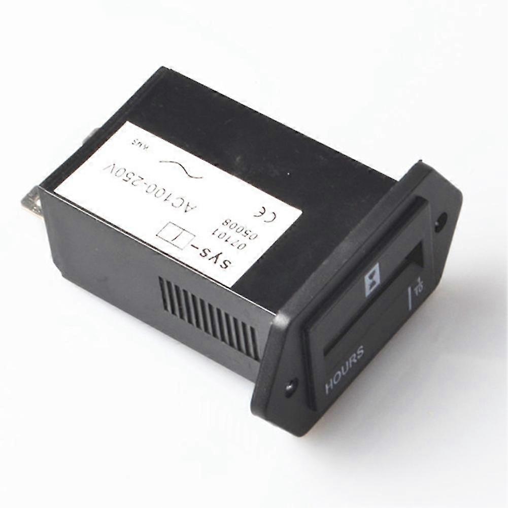 AC100-250V 6-stelliger Betriebsstundenzähler Kompletter versiegelter Quarz-Timer-Zähler für Generatorboote, Automobile, ATV, UTV, Go-Karts
