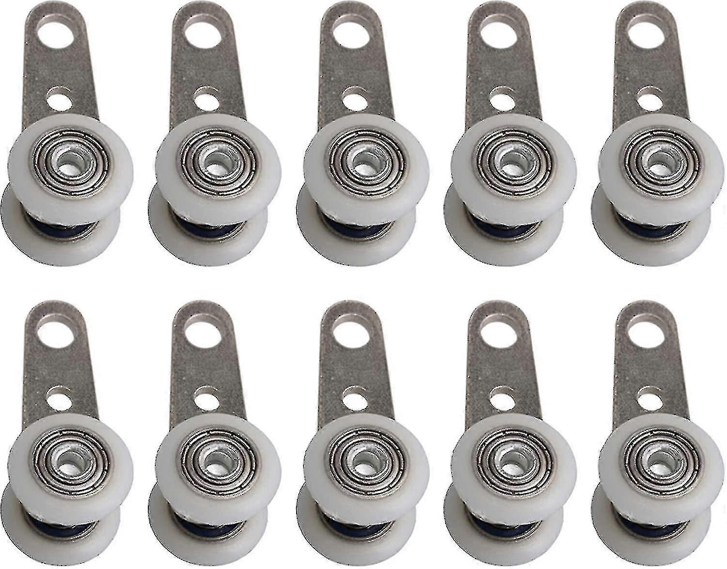 Set Of 10 Rollers For Bay Windows Or Sliding Doors - In Metal