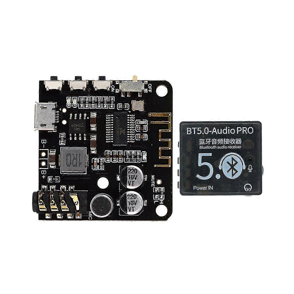 Bt5.0 Pro Audio Module+case Mp3 Audio Decoder Board With Mic Lossless Car Speaker Audio Amplifier D - ya
