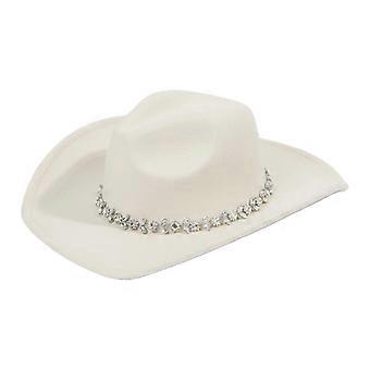 Sombrero de vaquera con diamantes de imitación brillantes para despedida de soltera Ultra-flashing