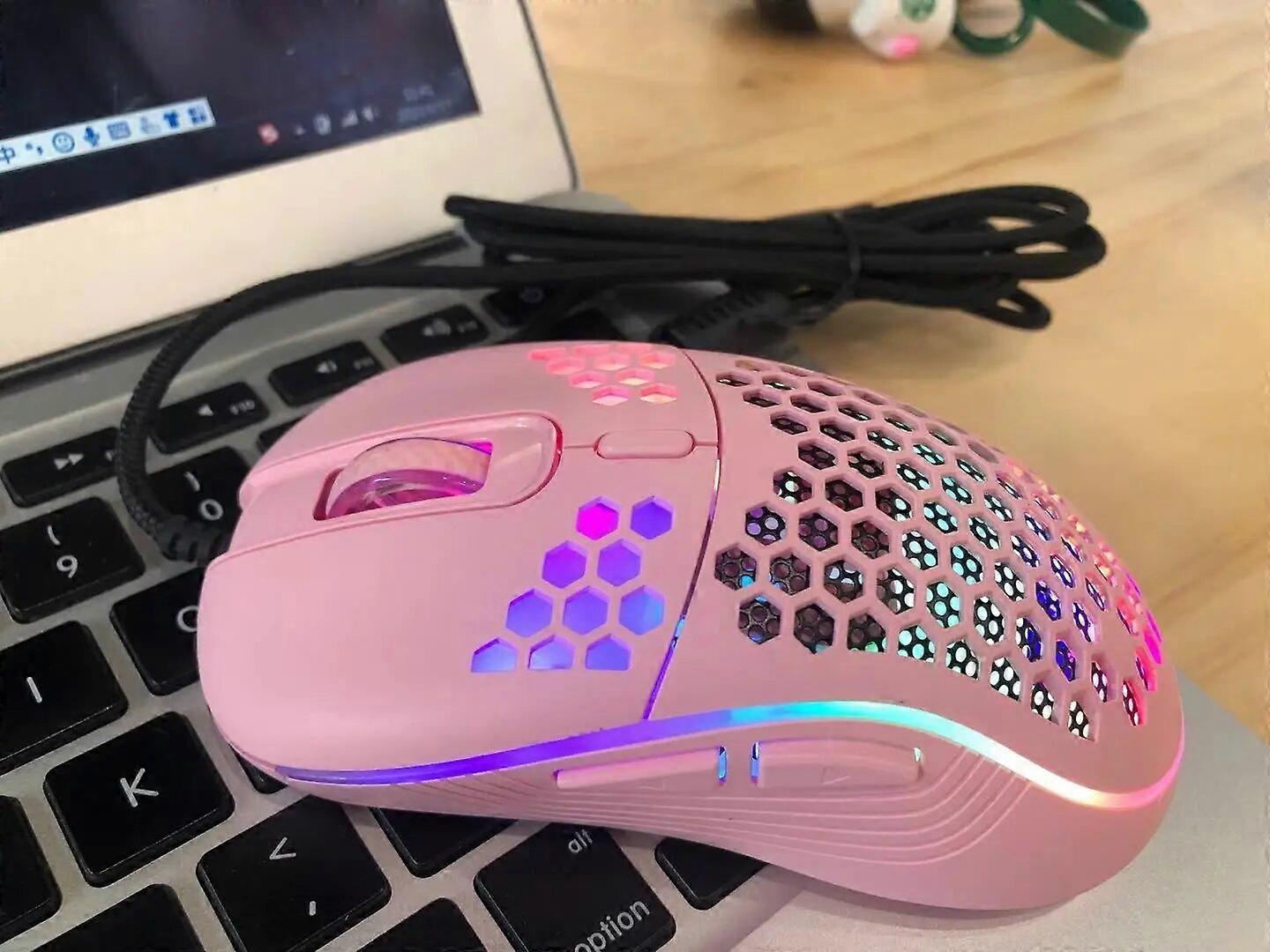 USB Wired Lightweight Gaming Mouse RGB Backlit Mouse with 6 Buttons 7200DPI Honeycomb Shell Mouse for PC Laptop Computer USB Wi Mice & Trackballs