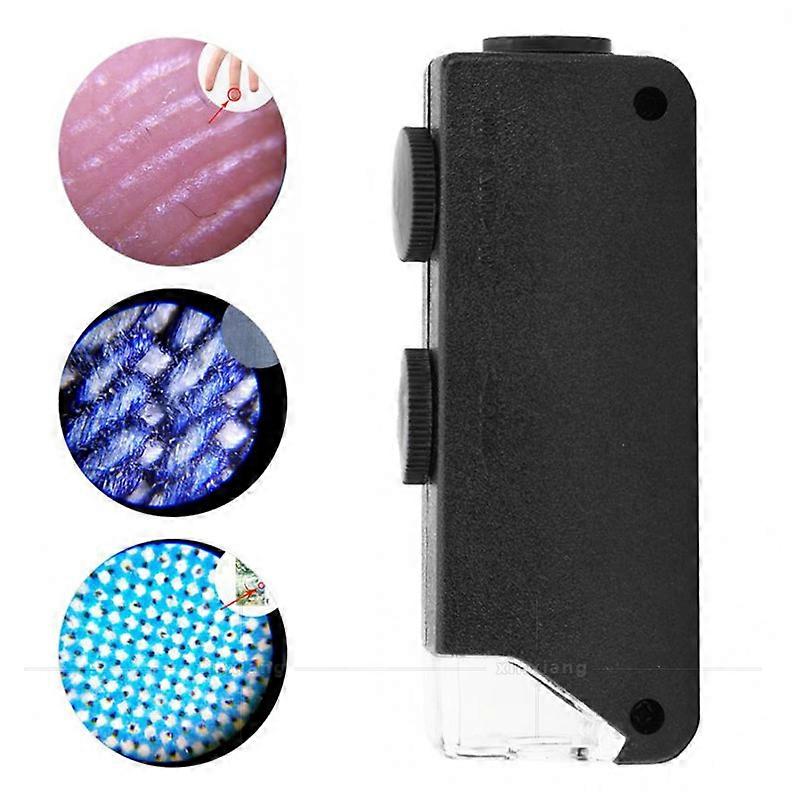 Dww-Microscope de Poche 60-100X Zoom Portable Zoom LED Loupe Lumineuse Mini Loupe Optique pour observer