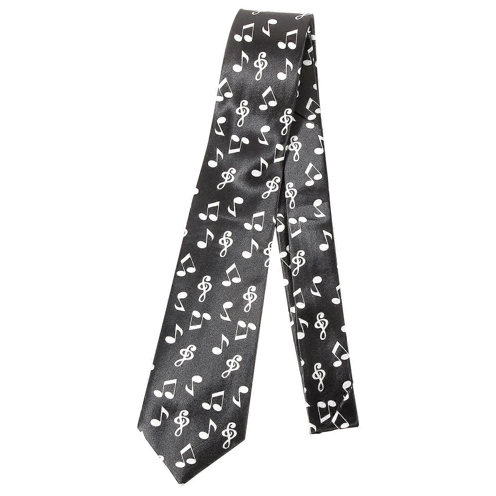 1pc 8cm largeur cravate imitée soie notes occasionnelles impression cravate mode cravate costume accessoires
