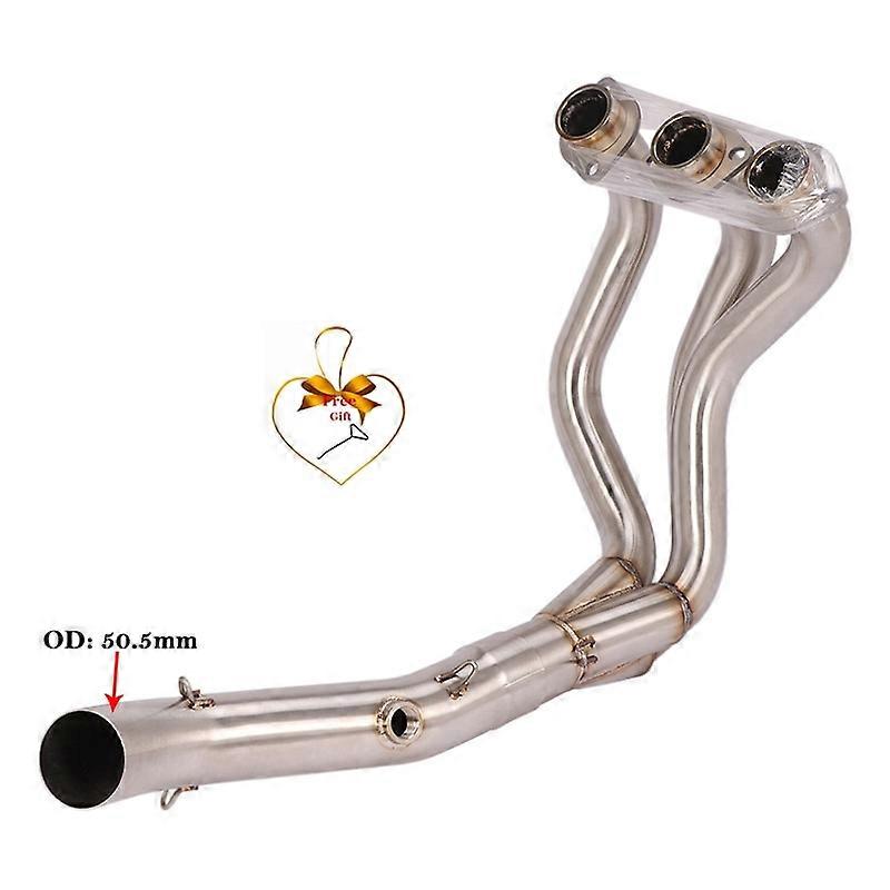 Slip On For Yamaha MT-09 FZ-09 MT09 FZ09 Motorcycle Exhaust Pipe Escape Systems Modified Front Middle Link Pipe 51mm