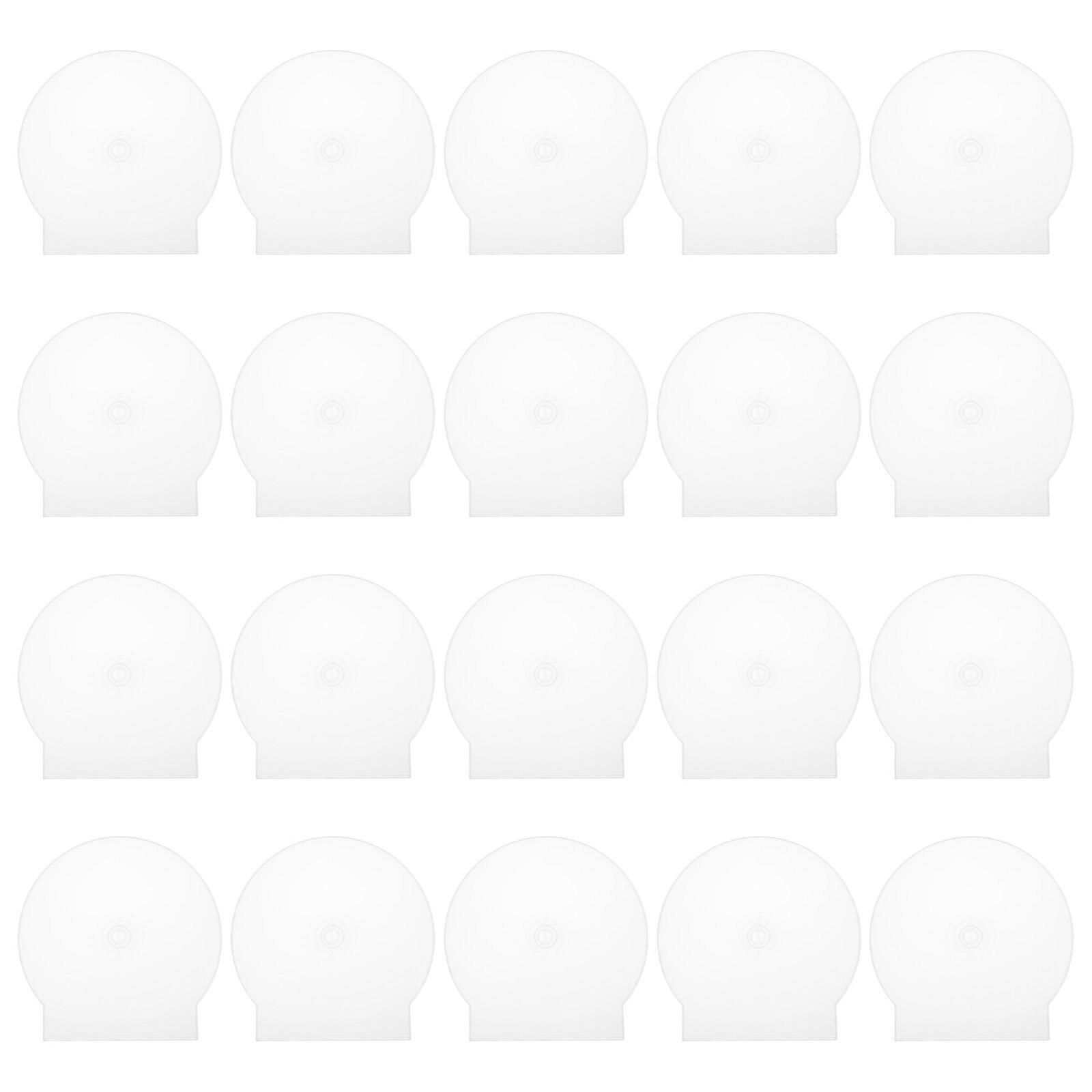 20stk CD Storage Box Halvcirkelformet gennemsigtig plast optisk disk sag