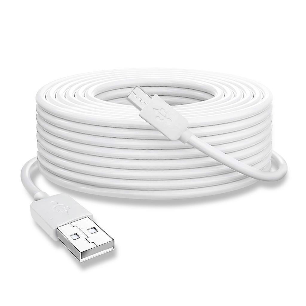 Long USB to Micro USB Cable for CCTV Camera Thick Material, Fast Charging Buit in Voltage Amplifier Chip Wire Cable