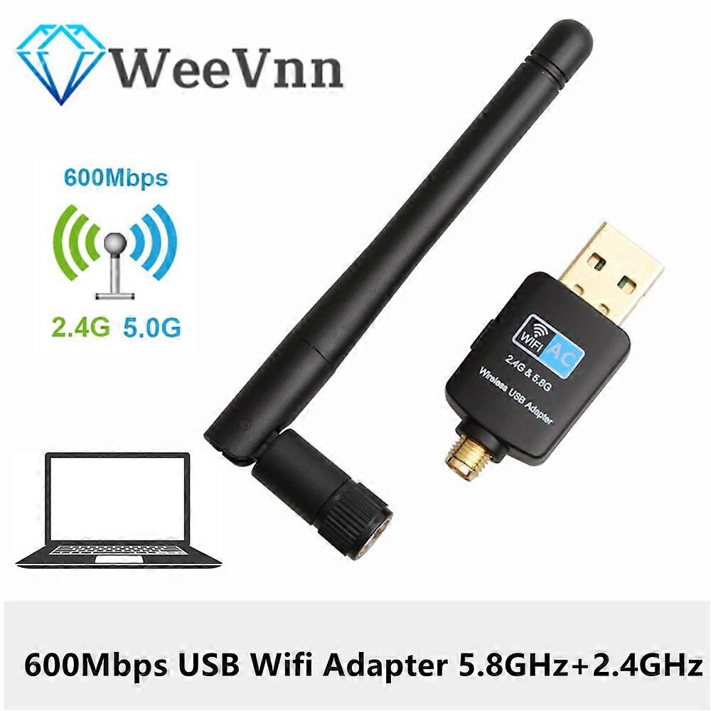 Terow 600Mbps USB Wifi Adapter Dual Band 5.8GHz+2.4GHz USB Wifi Receiver Wireless Network Card Usb WiFi with High Speed Antenna