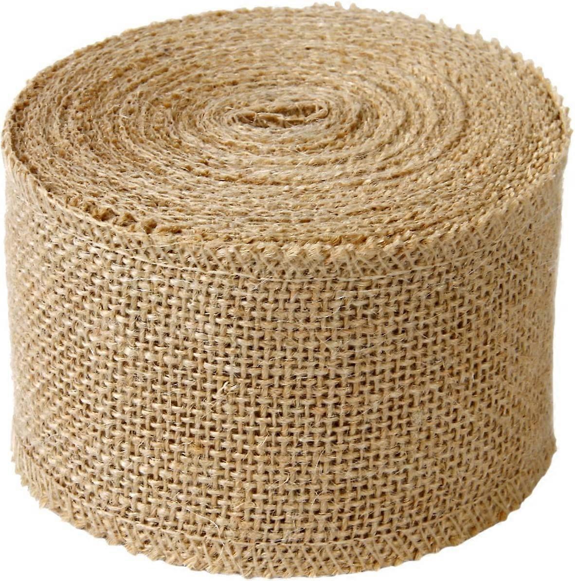 8cm Width Burlap Fabric - Rustic Ribbon Roll For DIY Decoration10M