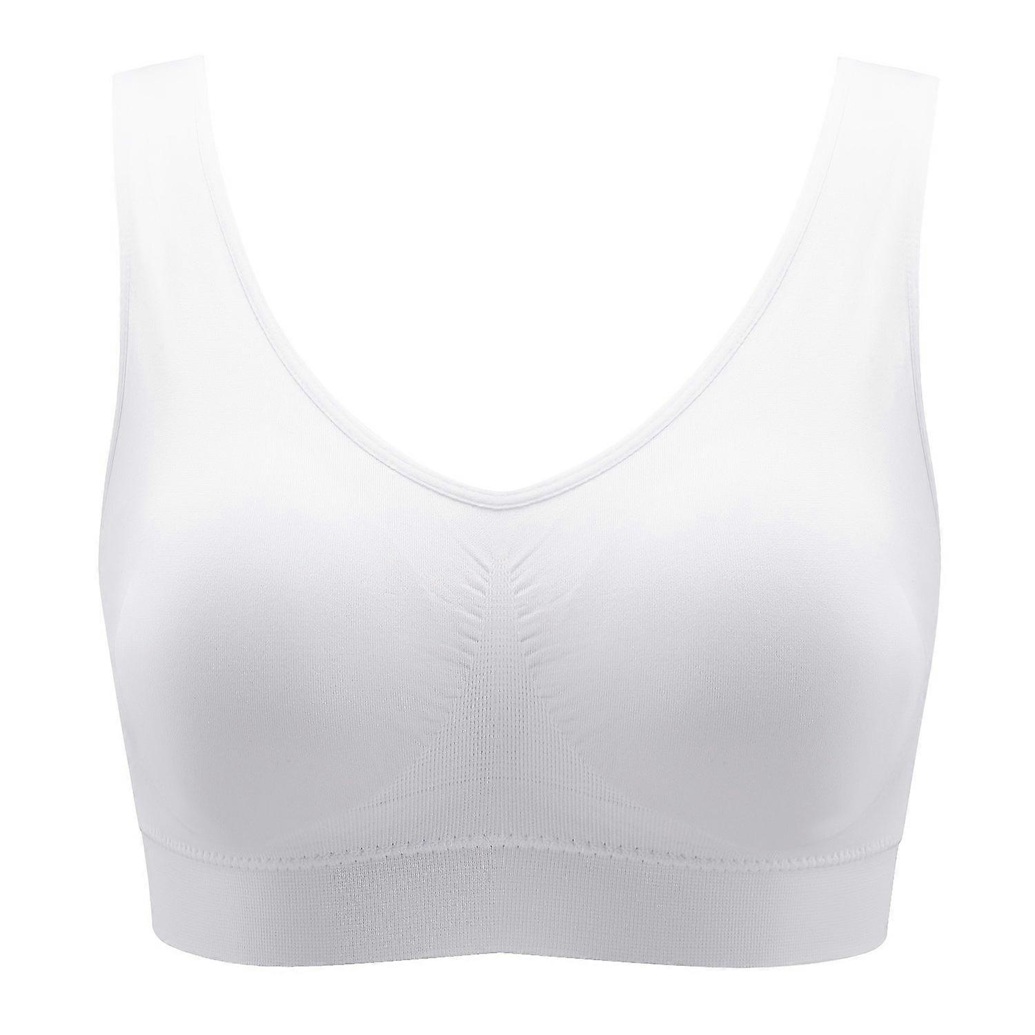 JUEGE* Plus Size Seamless Comfy Breathable Solid Bra, Women's Plus High Stretch Full Coverage Push Up Bra