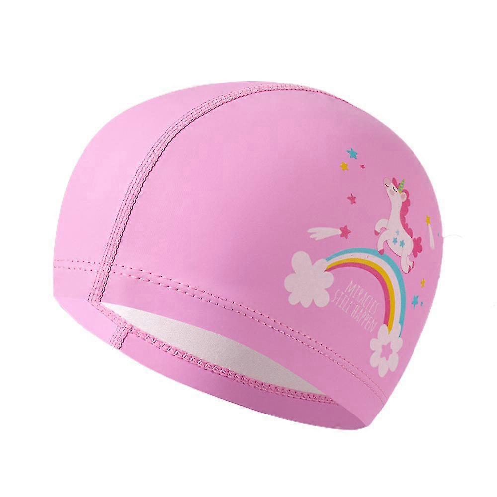Kids Boys Girls Printed Durable Elastic Swimming Hat Swimwear Summer Pool Beach Cute Waterproof Swim Cap