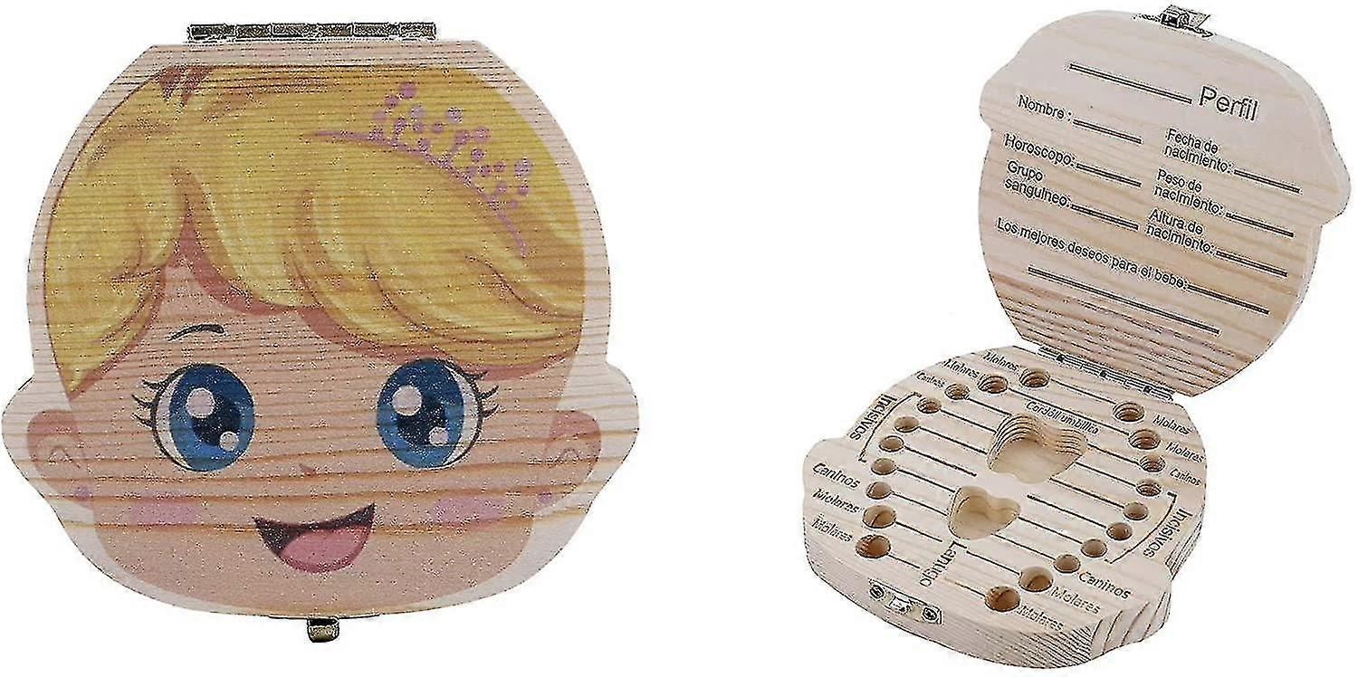 Milk Tooth Box - Wooden Milk Tooth Box - Baby Tooth Box Milk Color Version