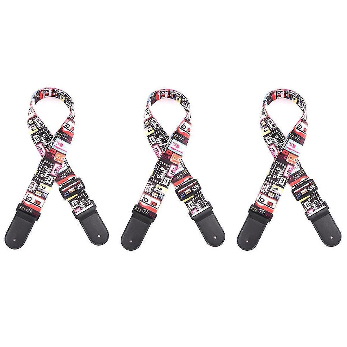 Gitarrrem, jacquardbroderad bomullsrem, lämplig för bas, akustisk och elgitarr, b